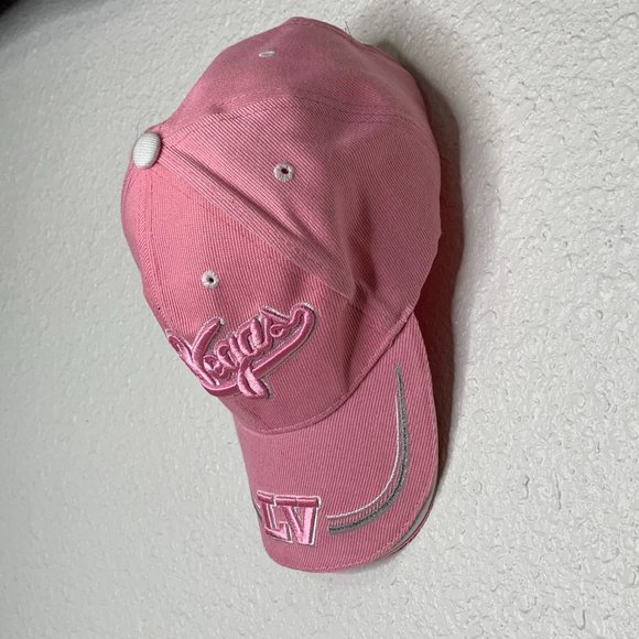 Las Vegas Adjustable Baseball Hat Cap Pink Embroidered Casinos Travel Vacation - Picture 3 of 5